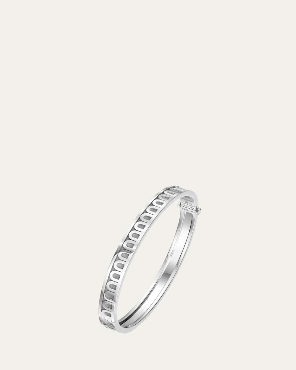 L'Arc de DAVIDOR Bangle PM in 18K White Gold with Satin Finish